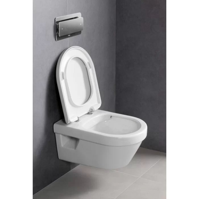 Villeroy&Boch Architectura Унитаз 37х53х33см, подвесной, безободковый, в комплекте сиденье c микролифтом, цвет: альпийский белый