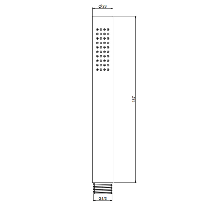 Carlo Frattini Spillo Steel Ручной душ, цвет: INOX