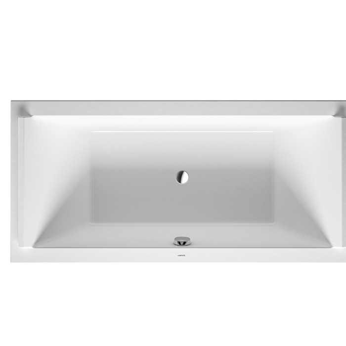Ванна акриловая прямоугольный вариант Duravit STARCK 190x90см, встраиваемая или с панелями, с 2 наклонами для спины, цвет: белый