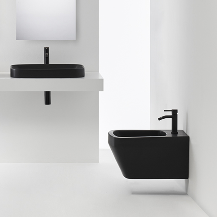 Simas Baden Baden Биде подвесное 56х36см., с 1 отв., цвет: черный матовый