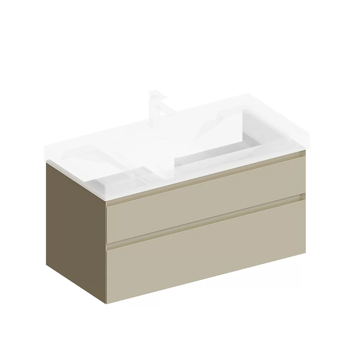 Kerama Marazzi Cubo Тумба подвесная 100см, с ящиками, цвет: лимо матовая