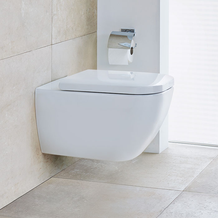 Duravit Happy D.2 Унитаз 54х36.5см, подвесной, безободковый, с сиденьем, с креплением, цвет: белый