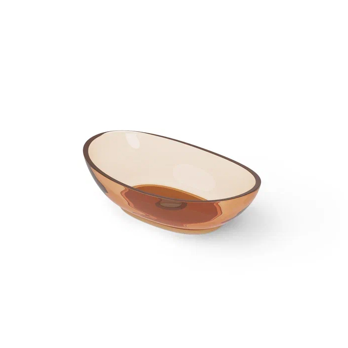Dea Design Washbasins Раковина 60х35х16см, накладная, без отв., Glasstech, прозрачная смола, цвет: Sunset R1