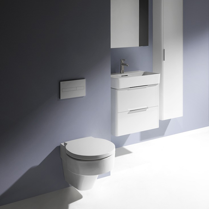 Laufen Base База с раковиной, 58.5х39х53см, с 2 ящиками, подвесная, покрытие LCC, цвет: белый глянцевый