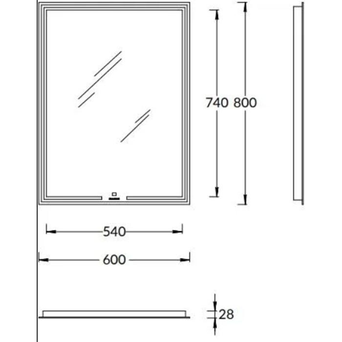 Kerama Marazzi Mio Зеркало прямоугольное, 60х80см.
