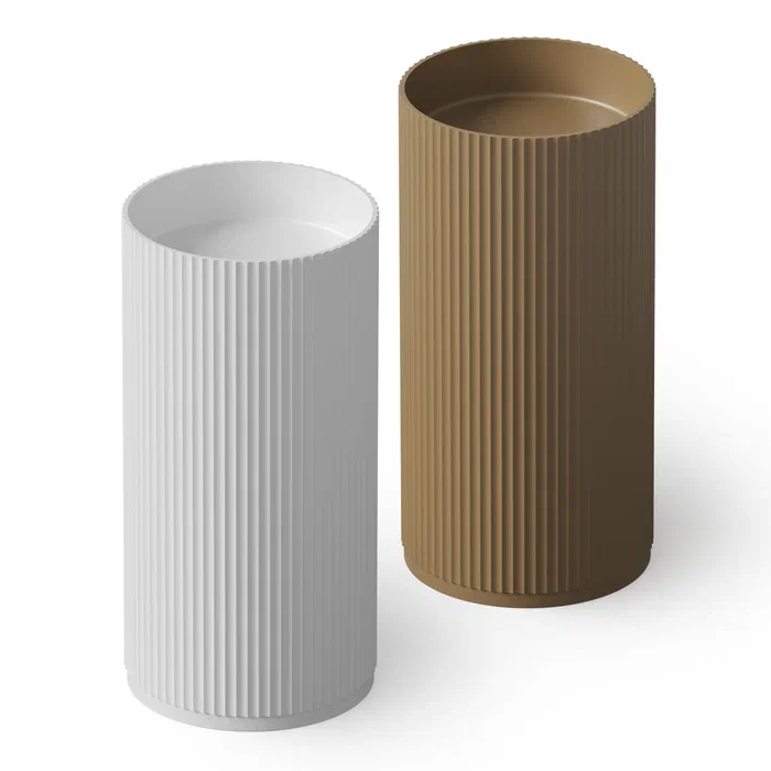 Dea Design Pedestal Basin Раковина 45х45х90см, напольная, без отв., Solid Surface, цвет: White №18
