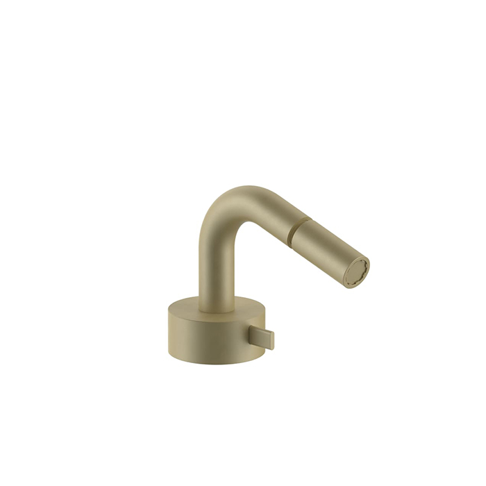 Смеситель для биде Fantini AF/21, 1 отв., излив: 130 мм, цвет: Matt British Gold PVD