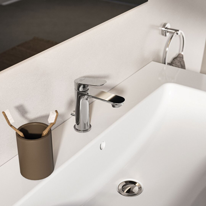 Ideal Standard Ceralife O Смеситель для раковины H10см., на 1 отв., с донным клапаном, цвет: хром