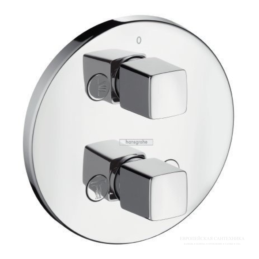 Запорный/переключающий вентиль Hansgrohe iControl, на 3 потока, внешняя часть, цвет: Хром