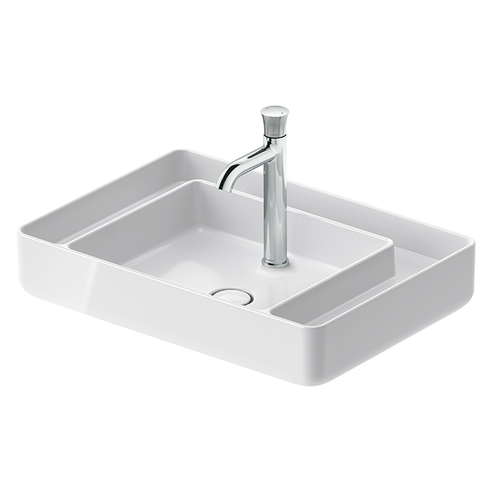 Раковина накладная Duravit Bento Starck Box 65х46см, с 1 отв., HygieneGlaze, цвет: белый глянцевый