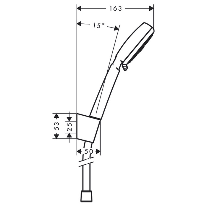 Hansgrohe Crometta 1jet Porter Ручной душ 10см, с держателем, цвет: белый/хром