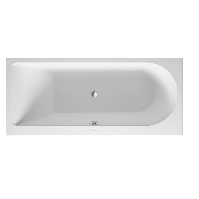 Duravit Darling New Ванна 170х75x48см, акриловая, прямоугольная встраиваемая или с панелями, с наклоном для спины слева, цвет: белый