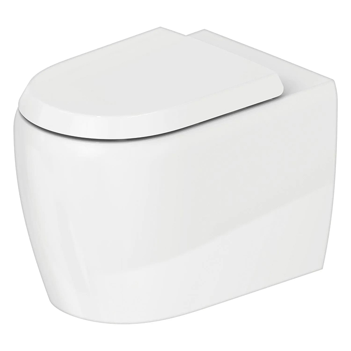 Duravit Qatego Унитаз 39х60см, напольный, безободковый, Weiß Hochglanz, цвет: белый