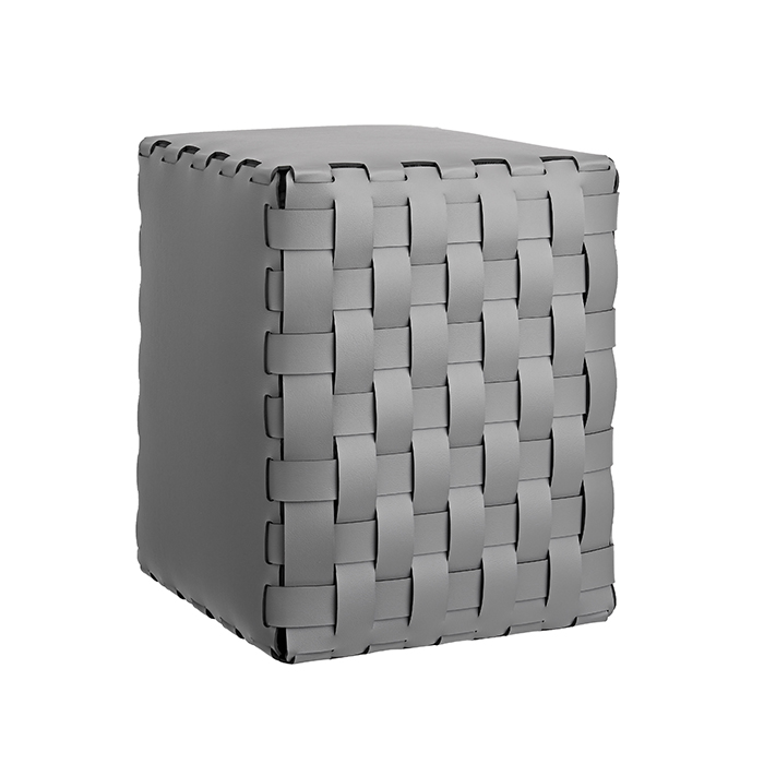 Пуф ADJ, 35x35xH40 см, цвет: серый/черный