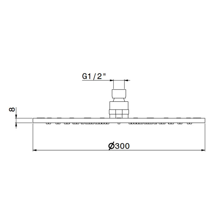 Newform XT Верхний душ, d30см, без кронштейна, G1/2", цвет: хром