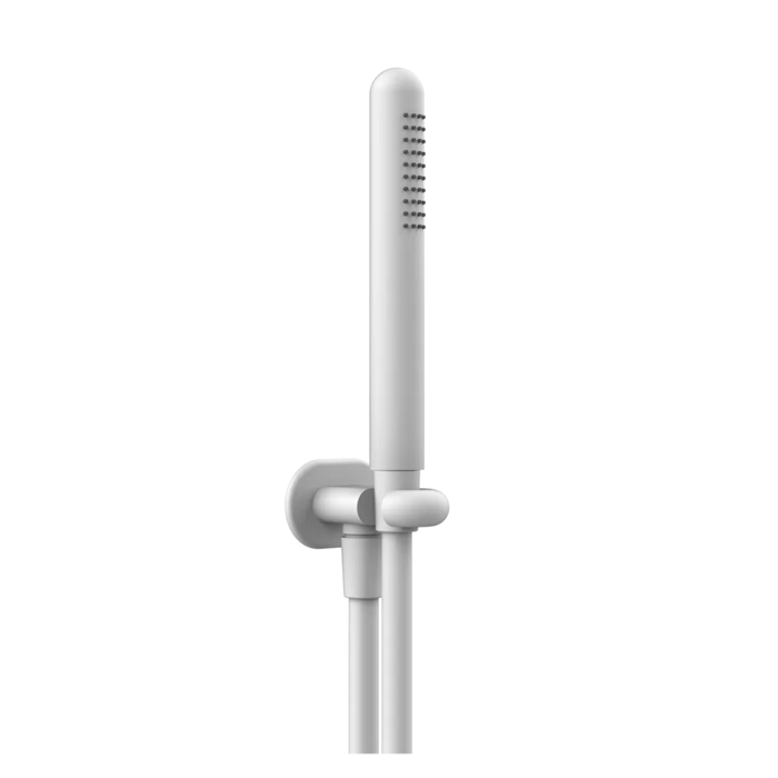 Душевой комплект Gessi Goccia: вывод воды на 1/2”, держатель и ручной душ, цвет: белый