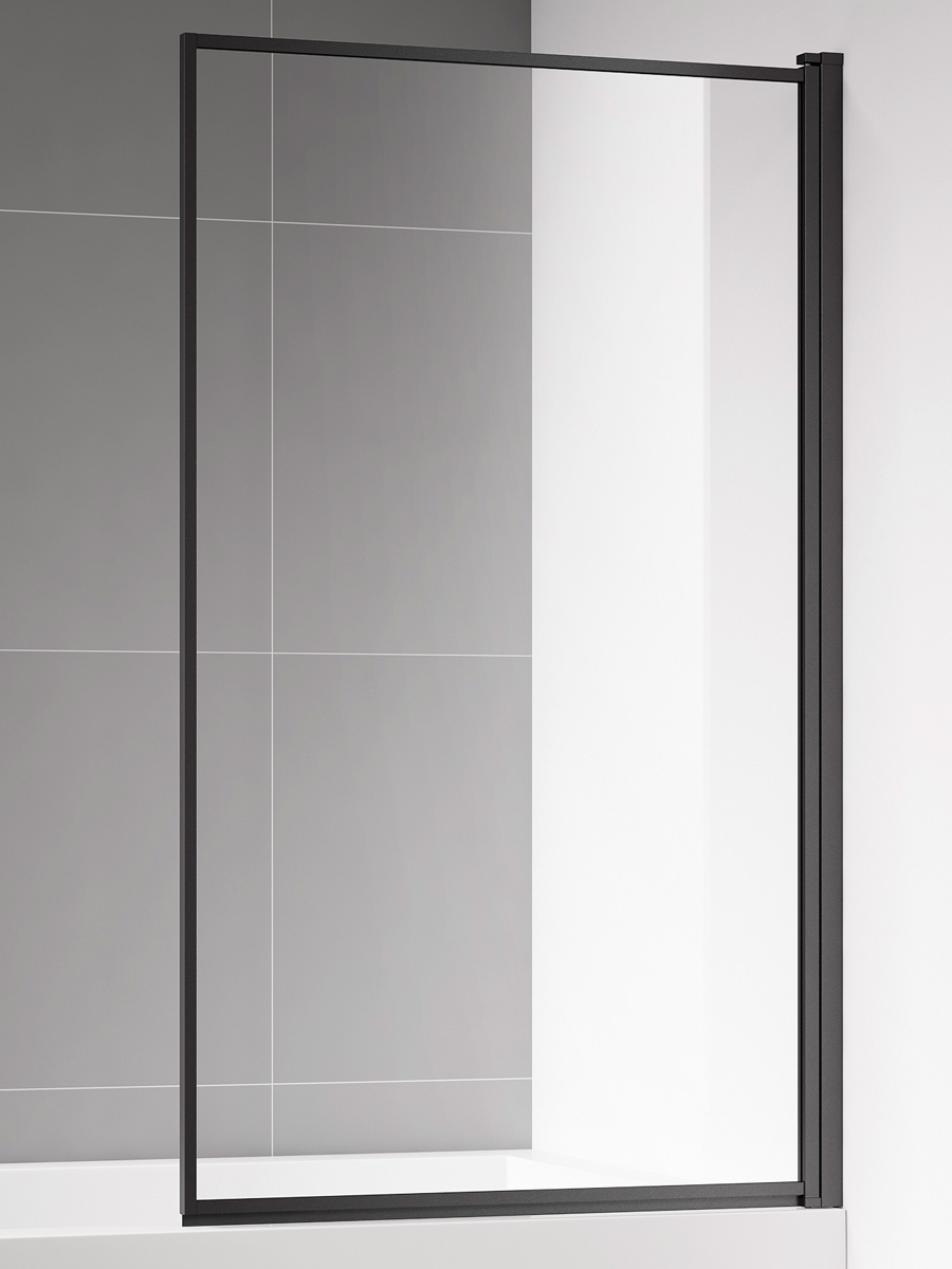 Душевая панель AQUAme, правая 800*1400мм, стекло 6мм, черный матовый — AQM2859-R
