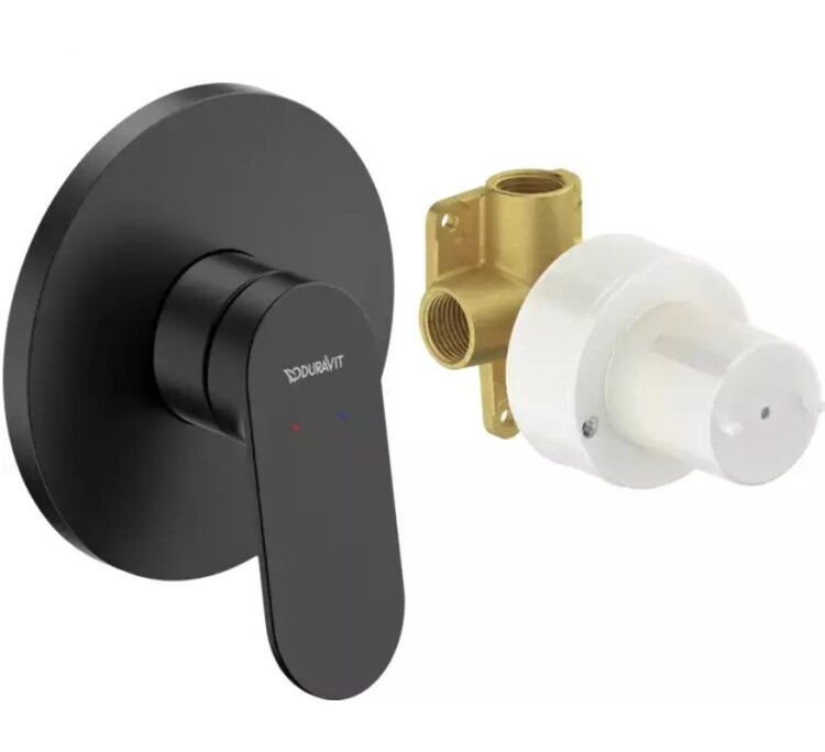 Смеситель для душа Duravit Wave, на 1 потребителя, цвет: черный матовый — WA4210007C46