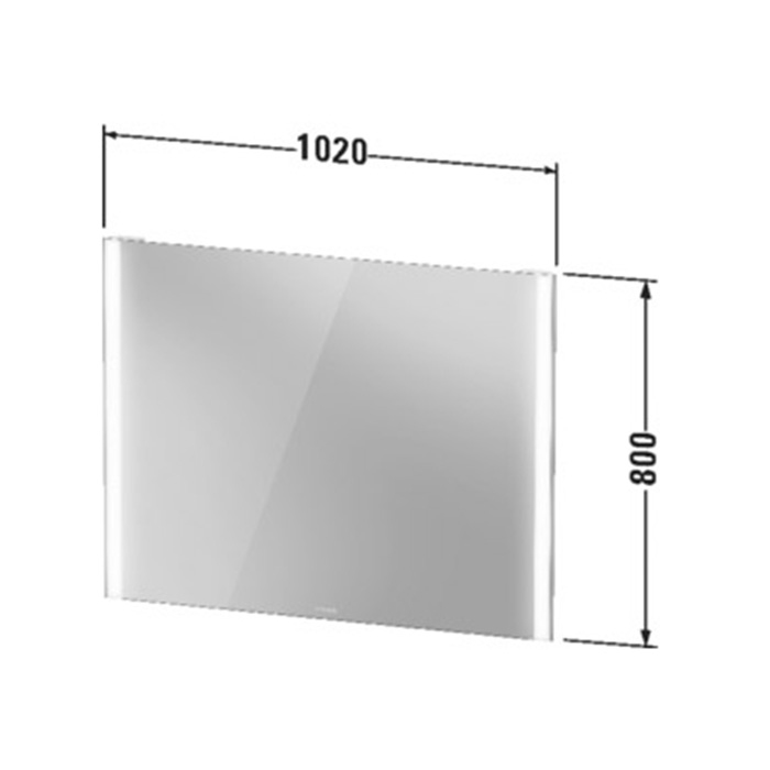 Duravit XViu Зеркало с подсветкой 102x80x40см, версия sensor, цвет: шампанское матовое