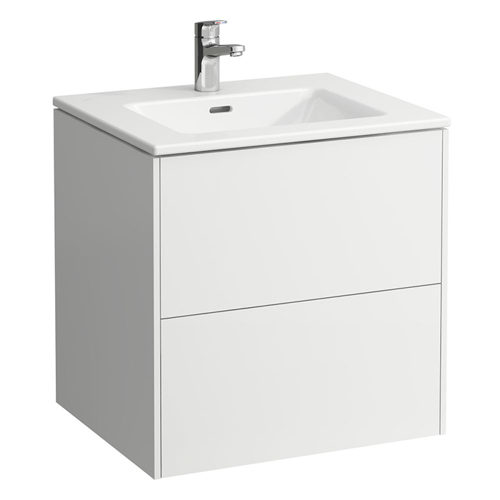 Тумба с раковиной Laufen Pro S 60х50х61см, подвесная, 2 ящика, включая органайзер, цвет: белый глянцевый