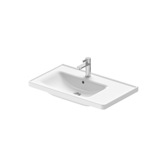 Duravit D-Neo Раковина 80х48см, без отв., накладная, с переливом, цвет: белый
