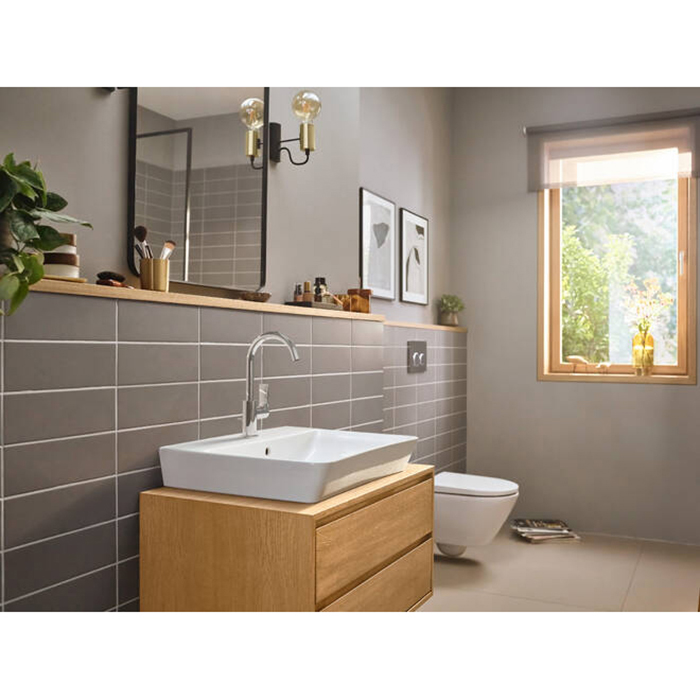 Смеситель для раковины Hansgrohe Rebris E, 1 отв., с поворотным изливом, с донным клапаном, цвет: хром