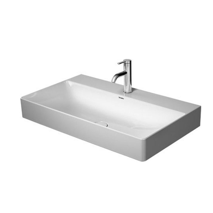 Раковина накладная Duravit DuraSquare 80x47см, с 1 отв., без перелива, цвет: белый
