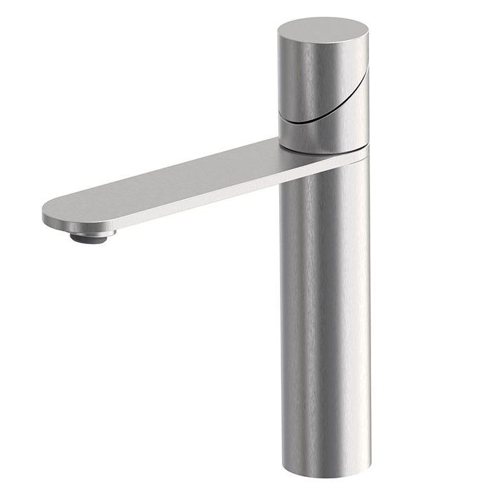 Смеситель для раковины Fima Carlo Frattini Slide, высокий, 1 отв., цвет: Stainless Steel