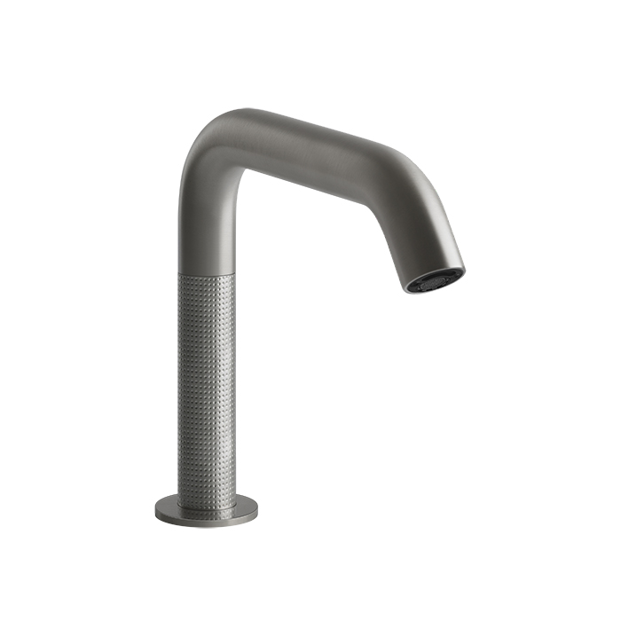 Смеситель для раковины Gessi 316, 1 отв., электронный, с кран-фильтром для регулировки температуры и напора воды, цвет: Steel Brushed