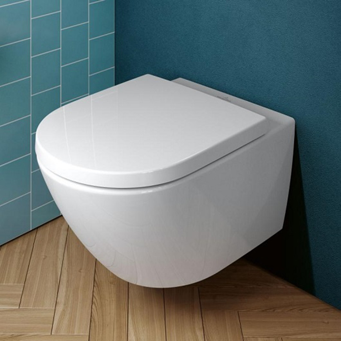 Villeroy&Boch Subway 3.0 Унитаз подвесной, безободковый, сиденье-в комплекте SoftClosing, CeramicPlus, цвет: альпийский белый