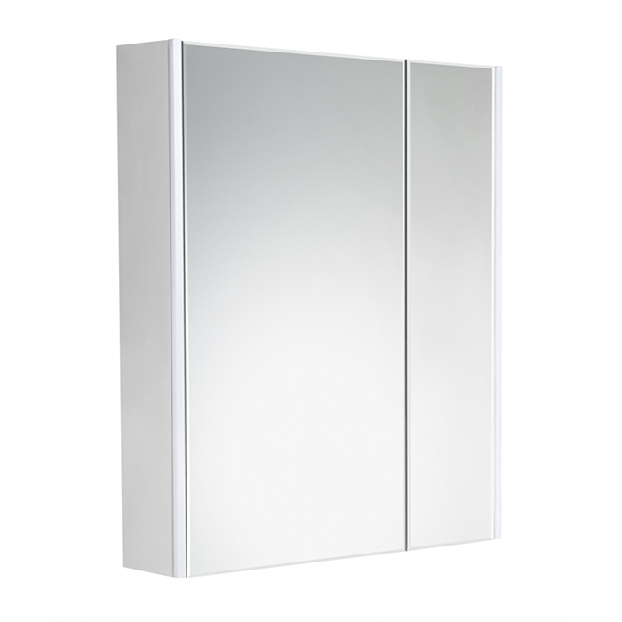Roca Ronda Зеркальный шкаф 60x78см, с LED-подсветкой сверху, блоком с розеткой и выключателем-кнопкой с диммером, цвет: белый матовый