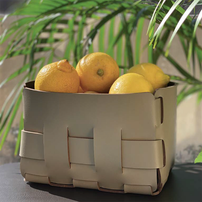 ADJ Корзинка Mini Bottega, 12x19xH13 см, цвет: капучино/шоколад