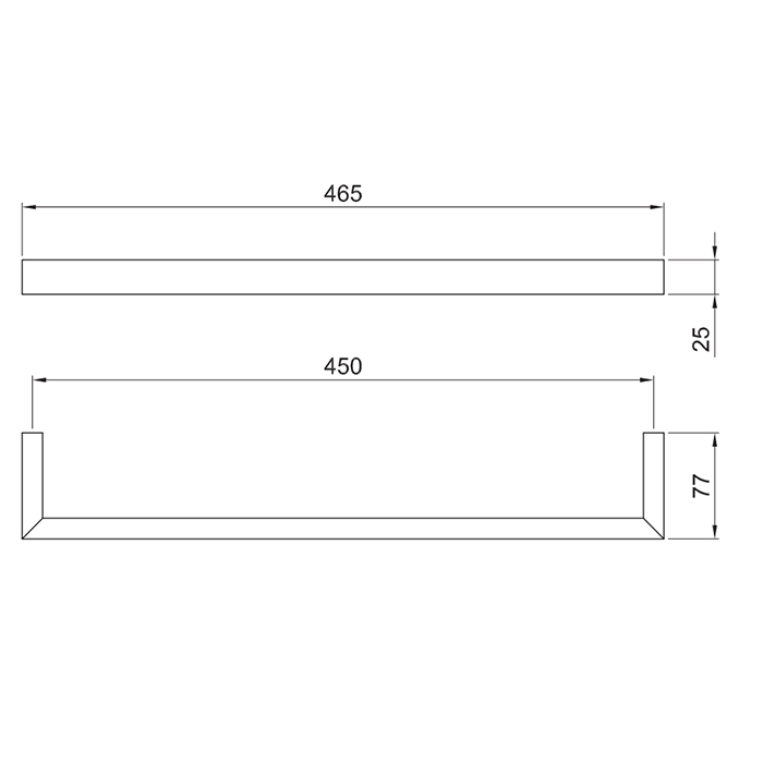 Fantini Linea Полотенцедержатель 45см, подвесной, цвет: хром