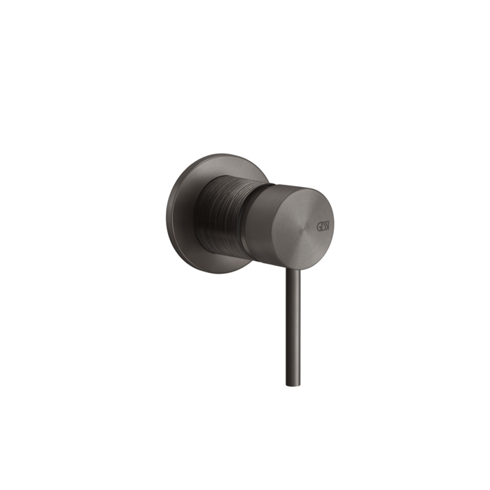 Встраиваемый смеситель Gessi 316, на 1/2", на 1 источник, внешняя часть, цвет: brushed black metal pvd