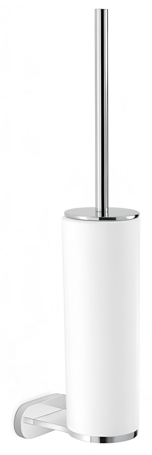Ёршик Newform Linfa Ø70 × 393h мм, подвесной, белая керамика, цвет: Brushed хром