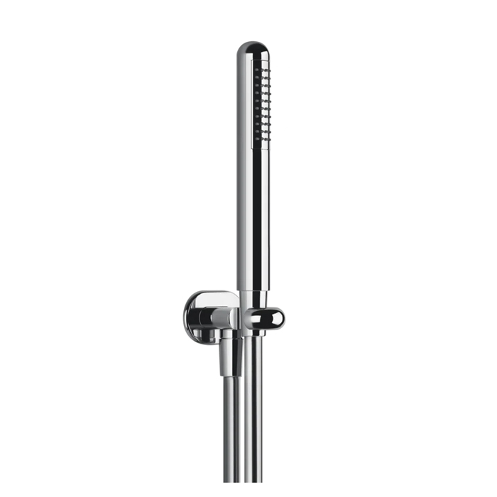 Душевой комплект Gessi Goccia: вывод воды на 1/2”, держатель и ручной душ, цвет: хром