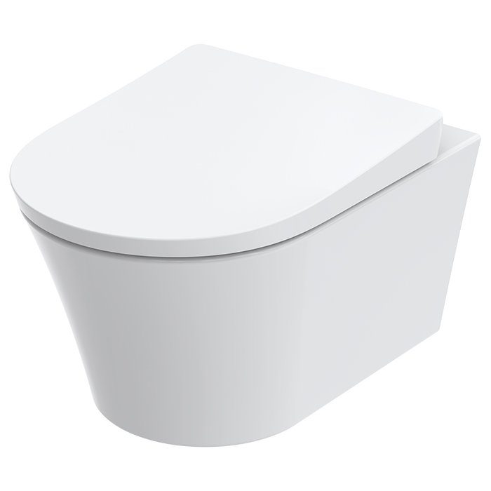 Toto GP Унитаз 54х38х33.5см, подвесной, безободковый, CeFiONtect, с сиденьем, SoftClose, петли из нерж. стали, цвет: белый