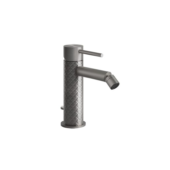 Смеситель однорычажный для биде с донным клапаном Gessi Intreccio, цвет: шлифованная сталь