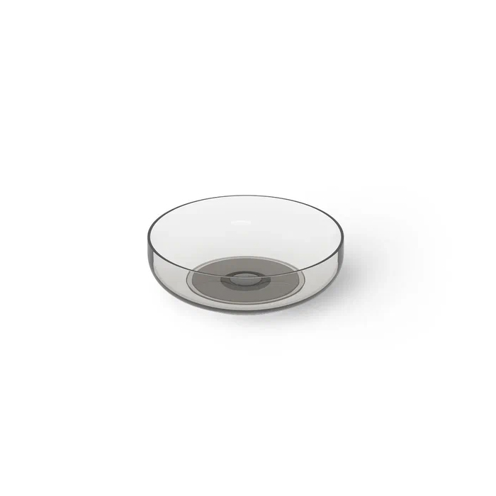 Dea Design Washbasins Раковина 40х40х12см, накладная, без отв., Glasstech, прозрачная смола, цвет: Smoky Black R4