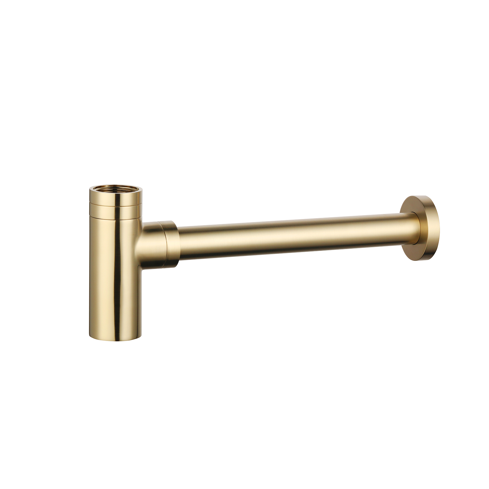 Сифон AQUAme для раковины латунный, 1¼", без выпуска, Glossy gold — AQM7010GG