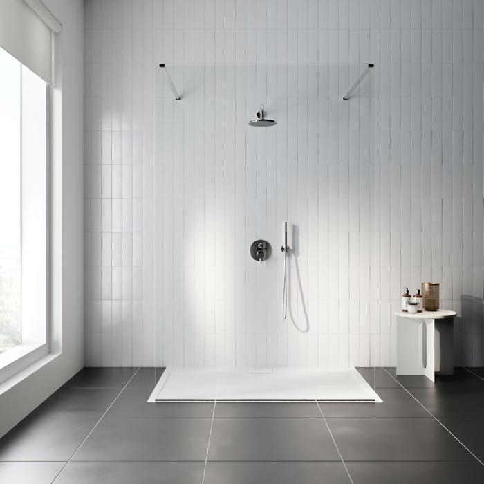 Ideal Standard Ceraline Душевой комплект: встраиваемый смеситель для ванны/душа, верхний душ Ø20см, держатель, лейка для душа и шланг 175см, цвет: хром