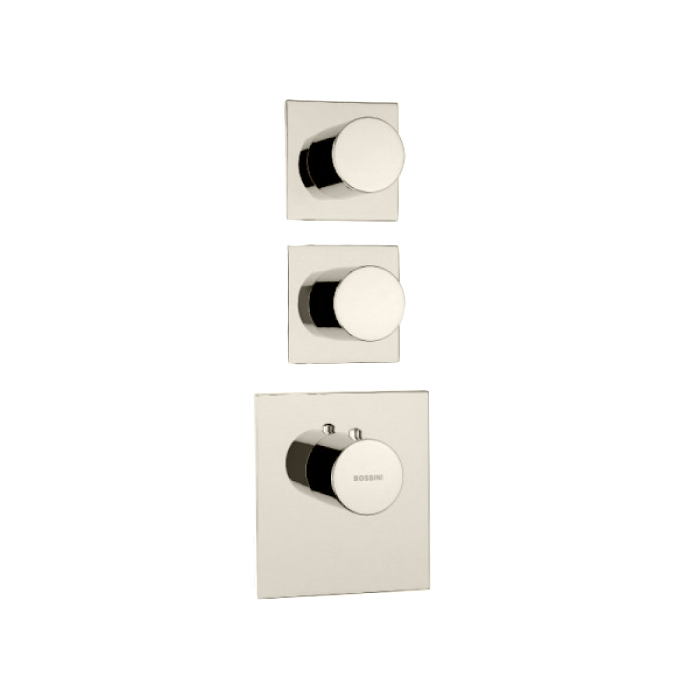 Смеситель для ванны/душа Bossini Oki, настенный, термостатический, цвет: Brushed Nickel