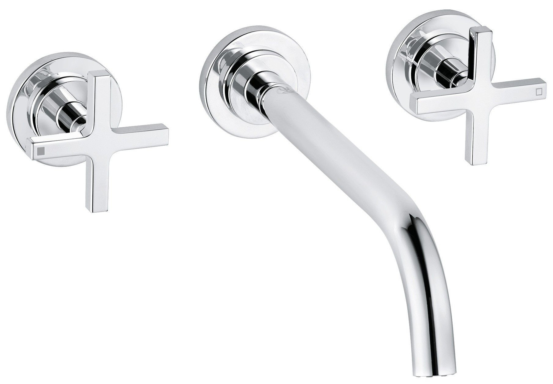Смеситель для раковины Kludi Nova Fonte Classic для раковины 240 мм, настен., на 3 отв., 90°, Комплек — 201460520
