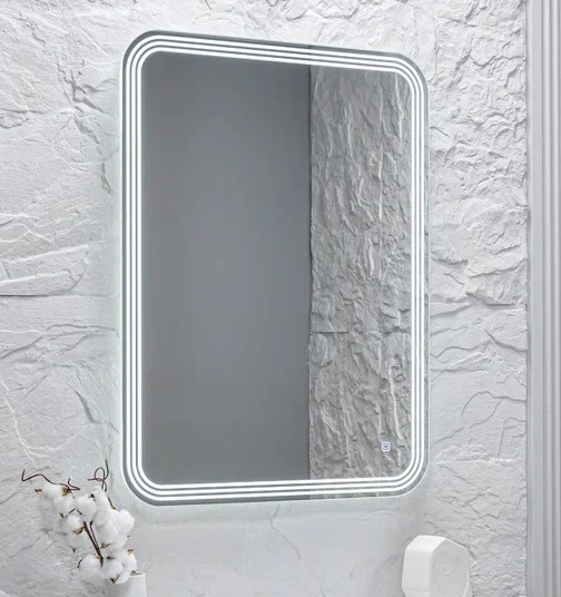 Зеркало AQUAme, 600x800 с подсветкой (бегущий свет), универсальный монтаж — AQM9107