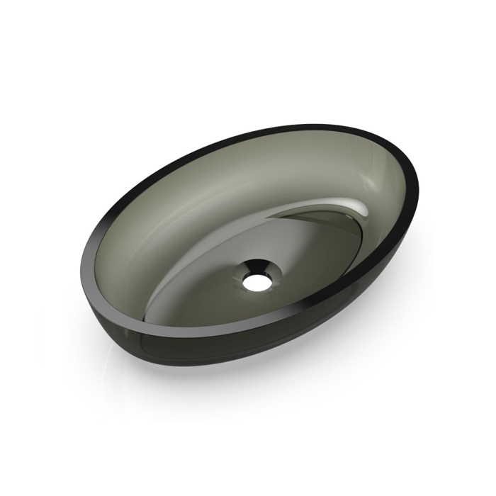 Knief Oval Shape Раковина накладная 55x37x13см, без отв., из полимерного материала, цвет: Turmalin # 020