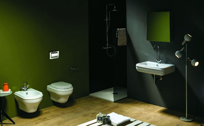 Azzurra Charme Биде подвесное 52x40xH34 см с 1 отв., c креплением KIT 2000 CF, цвет: Bianco lucido