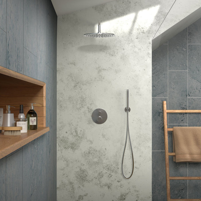 Ideal Standard Ceratherm T100 Душевой комплект: встраиваемый термостатический смеситель, верхний душ Ø30см., держатель, лейка для душа и шланг 175см., цвет: хром
