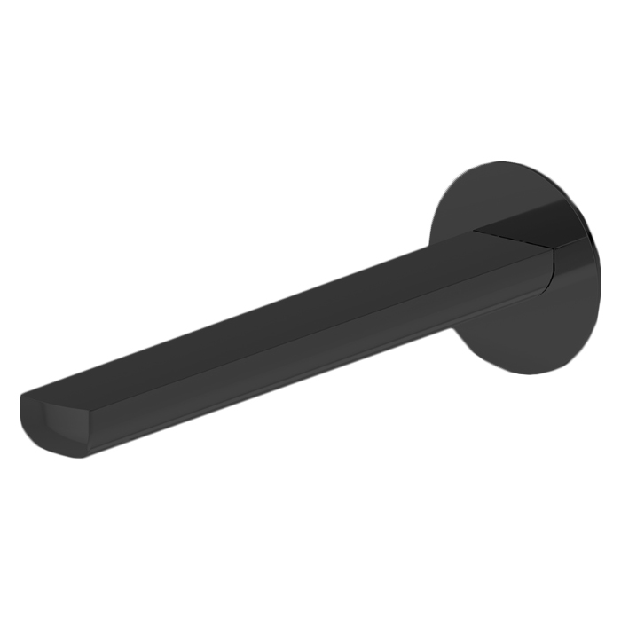 Newform Haka Излив для раковины 22.9см, настенный, с подключением на 1/2”, цвет: черный матовый