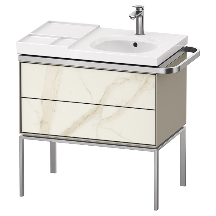 Duravit Aurena Тумба подвесная под раковину 78.4x80.2x49.2см, цвет: Таупе шелковисто-матовый/мраморная структура