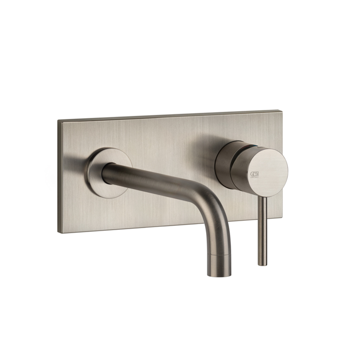 Смеситель для раковины Gessi Emporio Via tortona, встраиваемый, излив: 21.2см, цвет: Finox Brushed Nickel